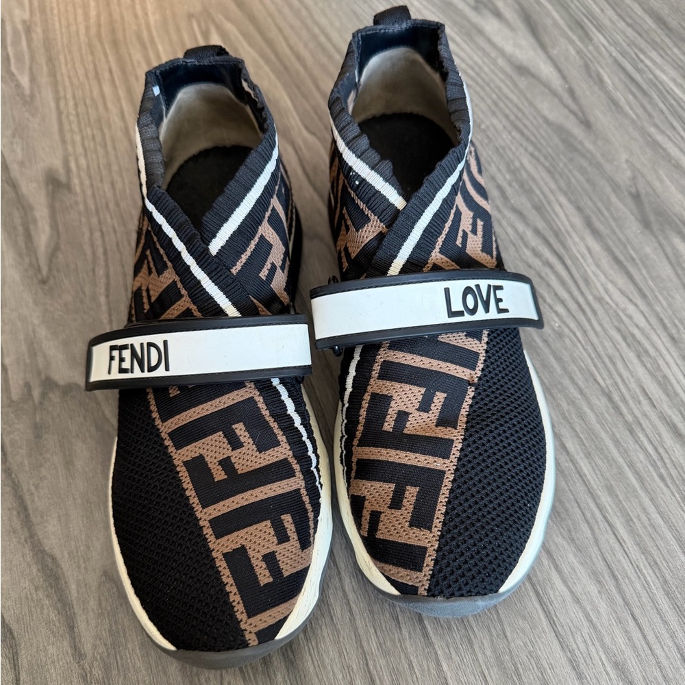 Fendi Black and Tan Sneakers